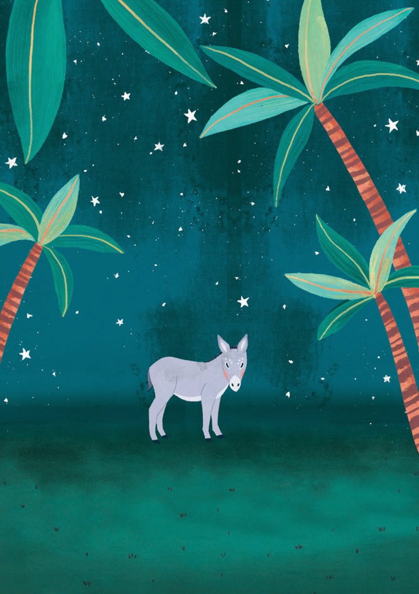 Roger la Borde Away in a Manger Advent Calendar Card featuring artwork by Antoana Oreski