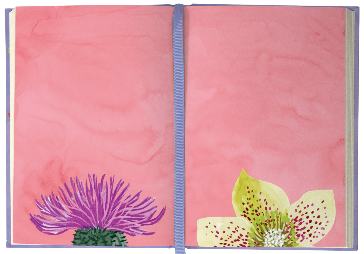 Roger la Borde Floral Supernova Illustrated Journal featuring artwork by Katie Vernon