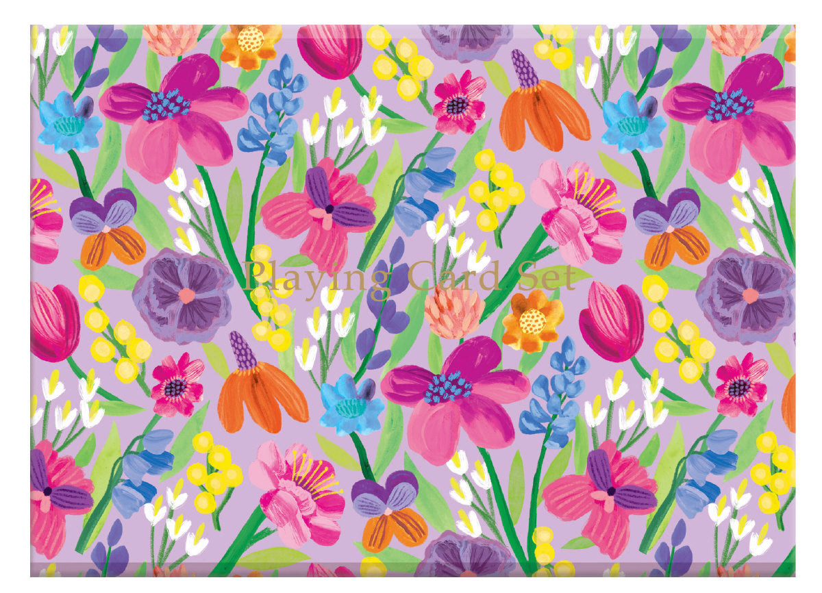 Roger la Borde Floral Supernova Playing Card Set featuring artwork by Katie Vernon