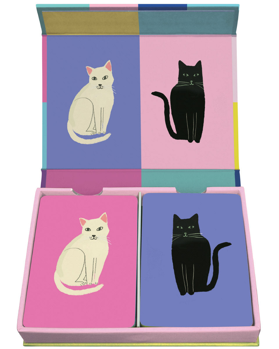 Roger la Borde Cat Etiquette Playing Card Set featuring artwork by Anne Bentley