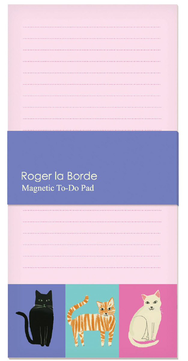 Roger la Borde Cat Etiquette To-Do Notepad featuring artwork by Anne Bentley