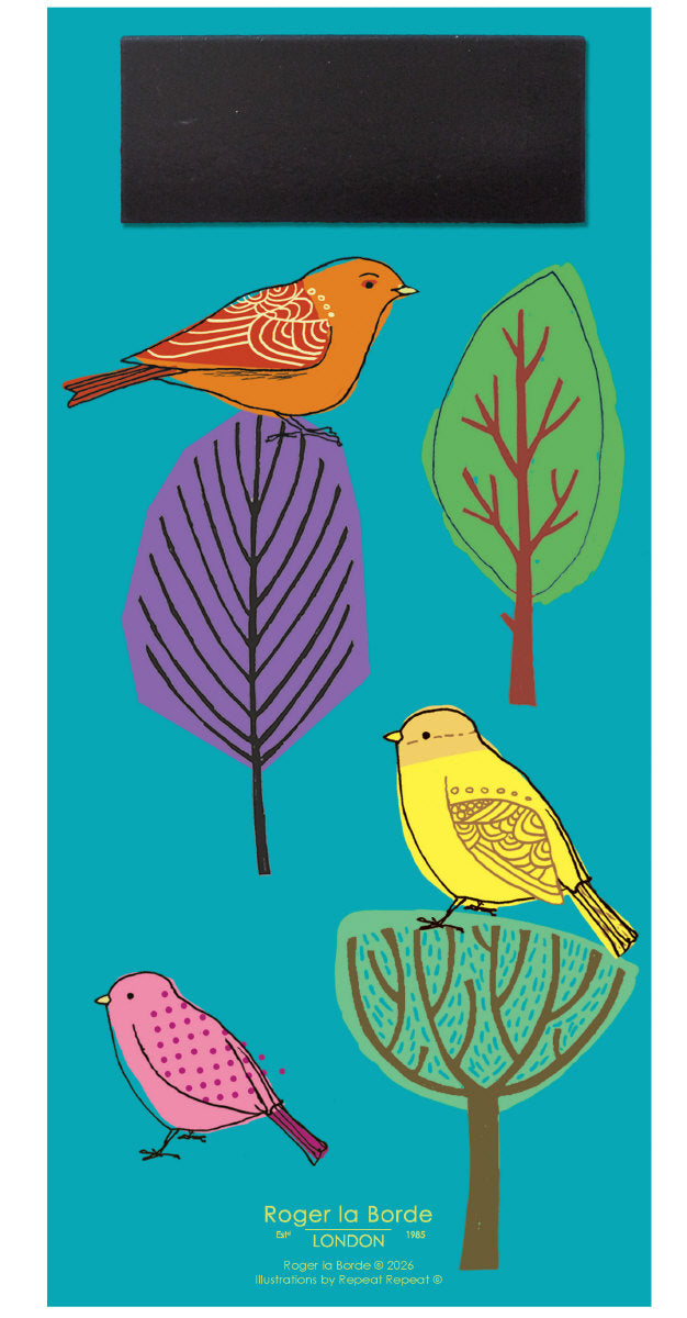 Roger la Borde Modern Birds To-Do Notepad featuring artwork by Repeat Repeat