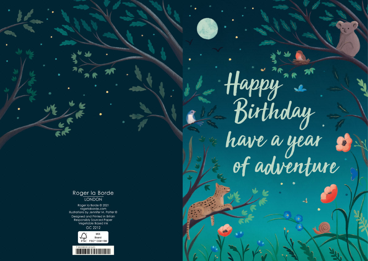 Roger la Borde Menagerie Greeting Card featuring artwork by Jennifer M Potter