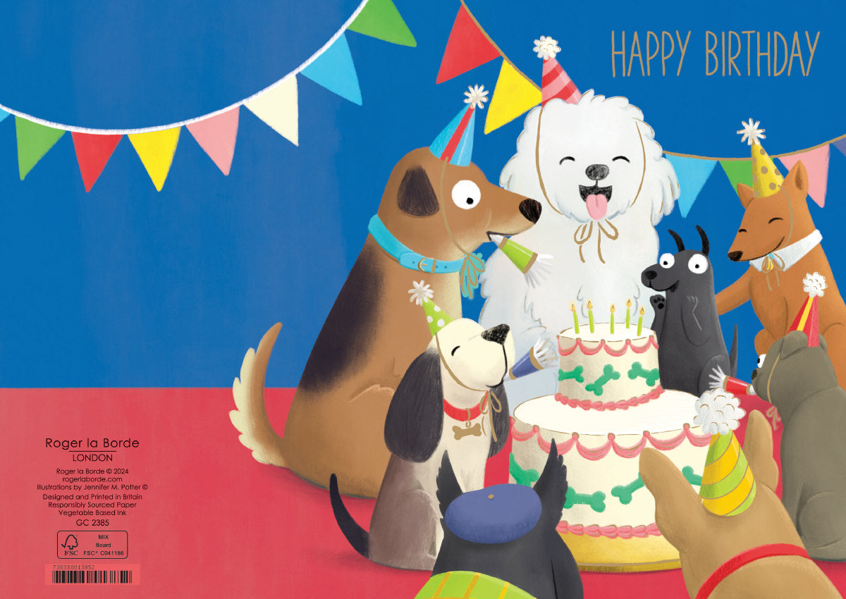 Roger la Borde Menagerie Greeting Card featuring artwork by Jennifer M Potter