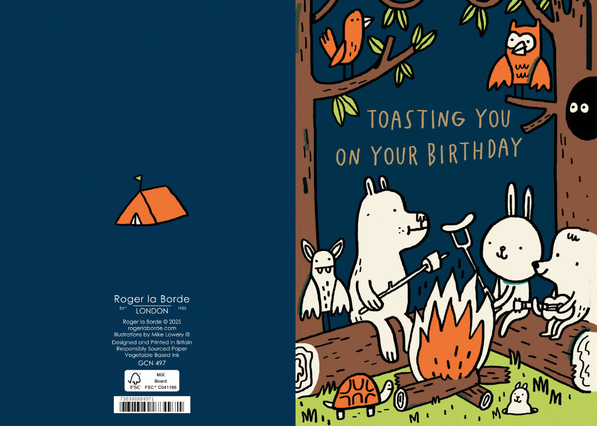 Roger la Borde Two Tone Petite Card featuring artwork by Mike Lowery