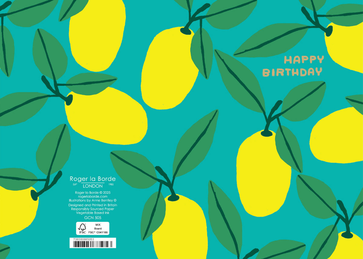 Roger la Borde Cute Fruit Petite Card featuring artwork by Anne Bentley