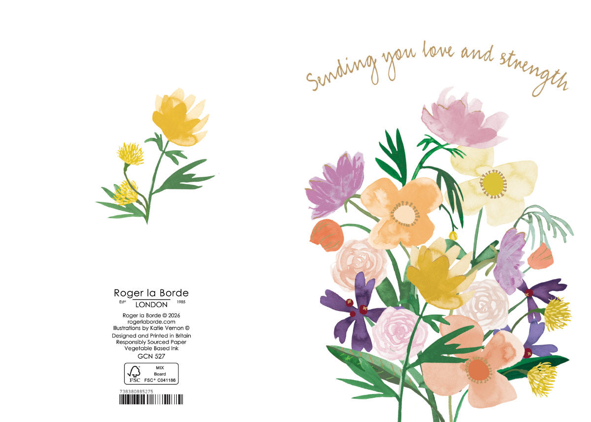 Roger la Borde Floral Supernova Petite Card featuring artwork by Katie Vernon