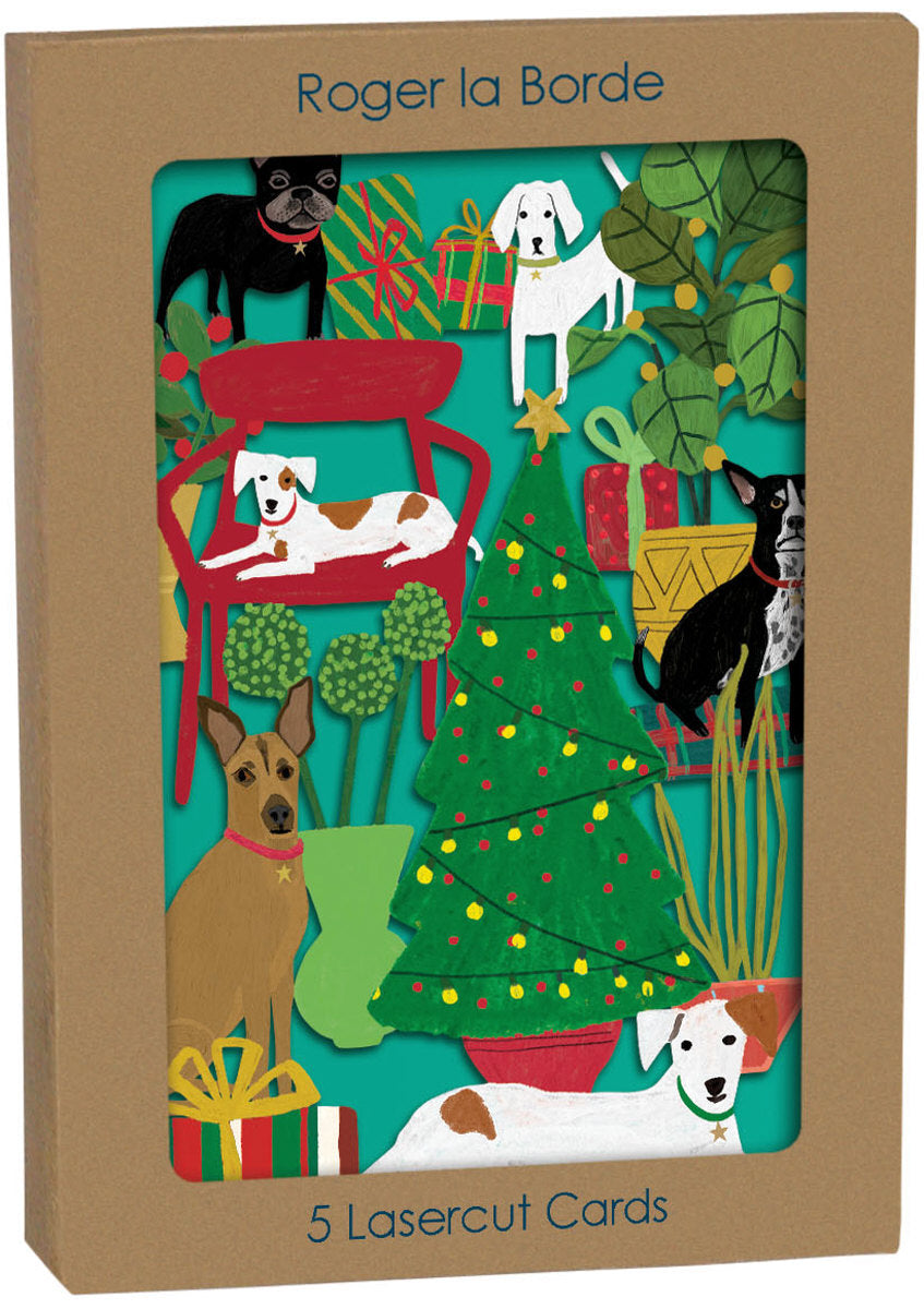 Roger la Borde Shaggy Dogs Lasercut Card featuring artwork by Anne Bentley