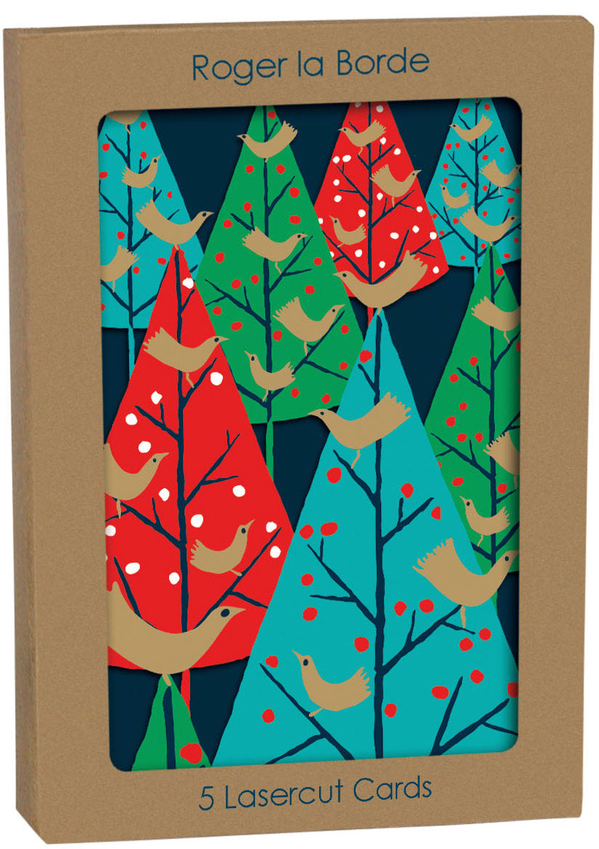 Roger la Borde Brilliant Birds Lasercut Card featuring artwork by Roger la Borde