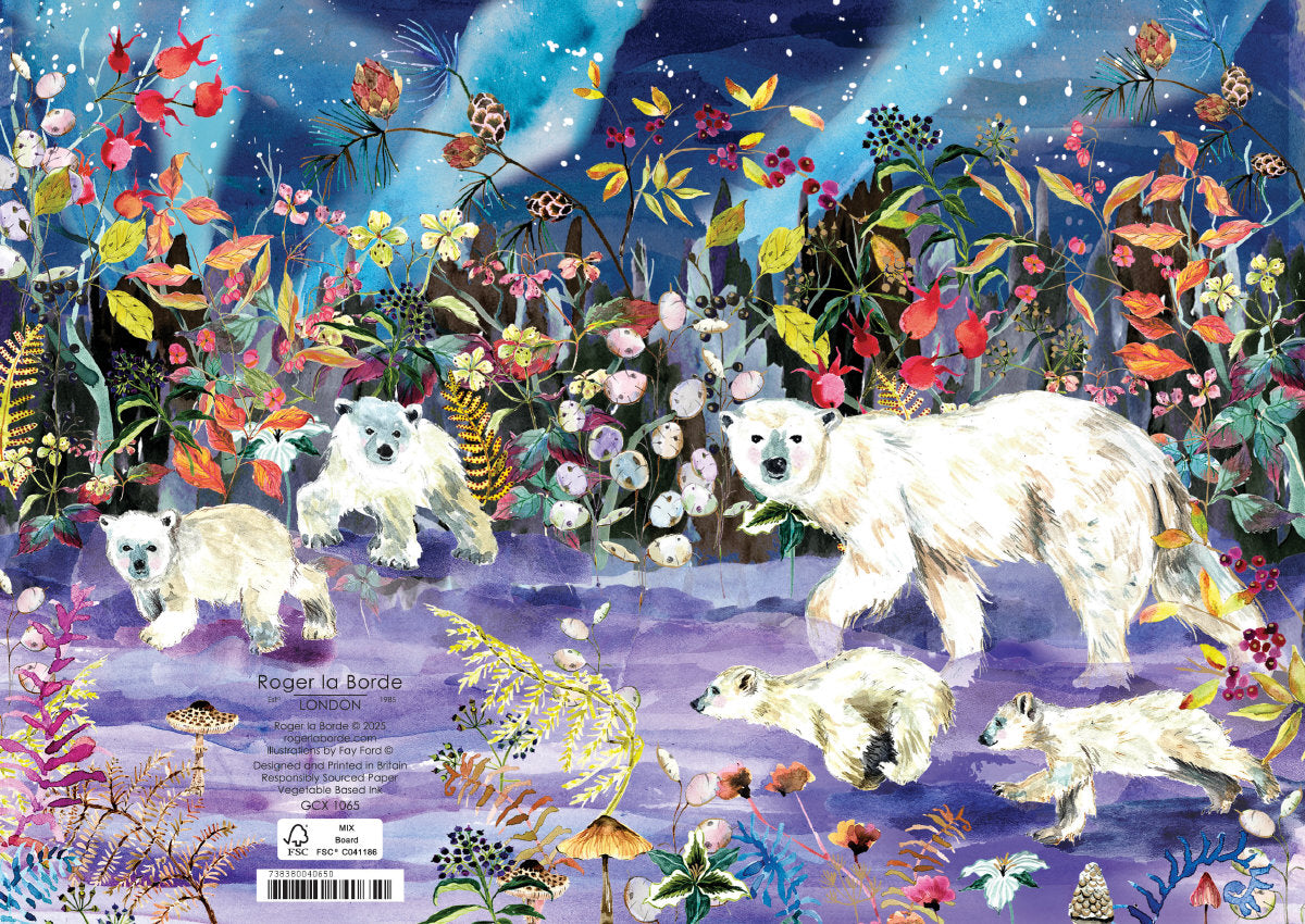 Roger la Borde Aurora Bears Standard Card featuring artwork by Fay Ford