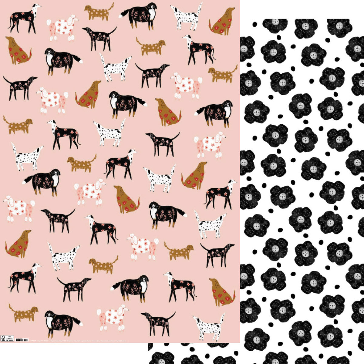 Roger la Borde Cinnamon and Ginger Reversible Wrap featuring artwork by Holly Jolley