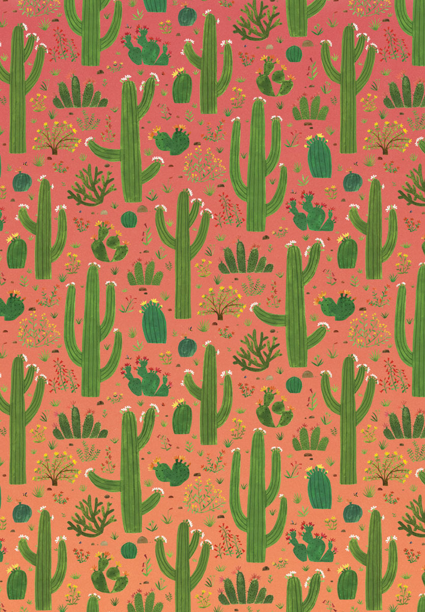 Roger la Borde Cactus Grove Reversible Wrap featuring artwork by Lara Hawthorne