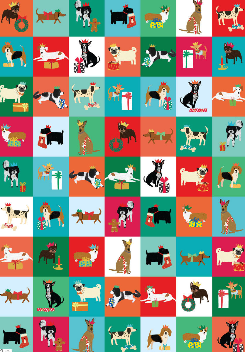 Roger la Borde Dog Checkerboard Reversible Wrap featuring artwork by Anne Bentley