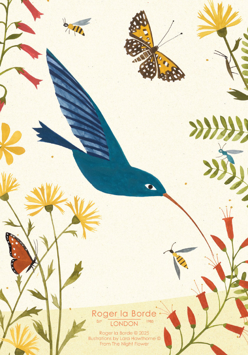 Roger la Borde Hummingbird Notepad featuring artwork by Lara Hawthorne