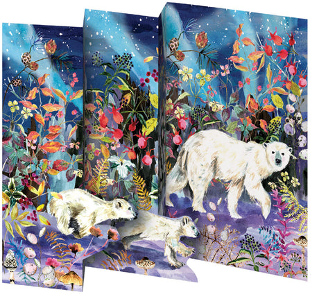 Roger la Borde Aurora Bears Tri-fold Card featuring artwork by Fay Ford