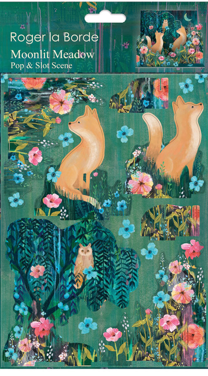 Roger la Borde Moonlit Meadow Pop & Slot 3D Scene featuring artwork by Kendra Binney