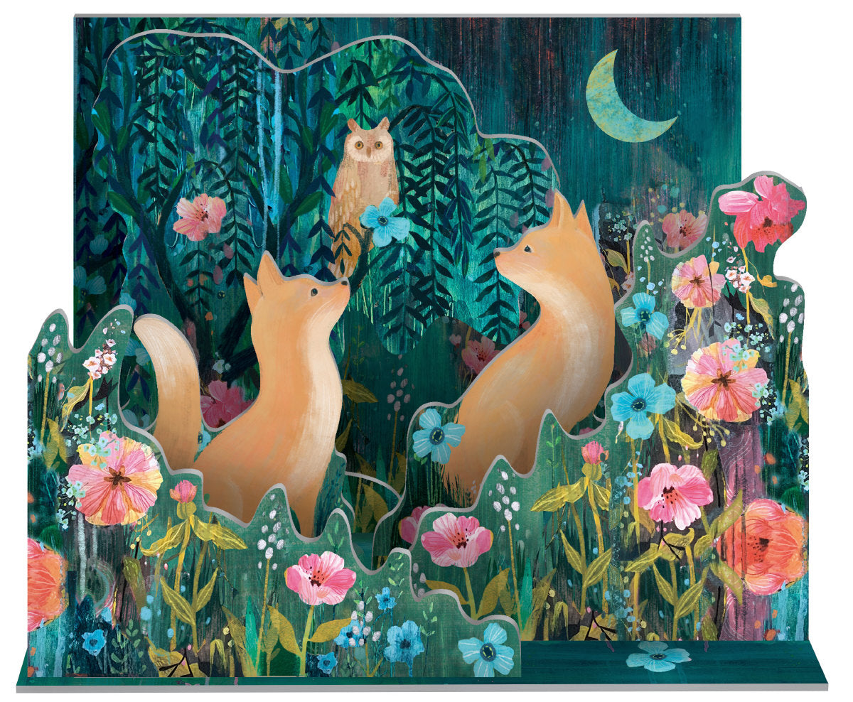 Roger la Borde Moonlit Meadow Pop & Slot 3D Scene featuring artwork by Kendra Binney