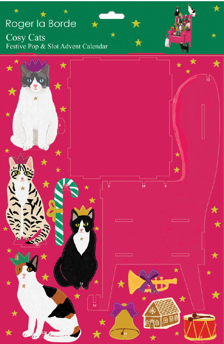 Roger la Borde Chouchou Chat Large Pop & Slot Advent featuring artwork by Anne Bentley