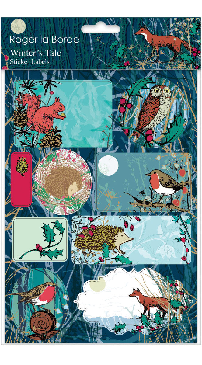 Roger la Borde Winters Tale Sticker Label Sheets featuring artwork by Roger la Borde