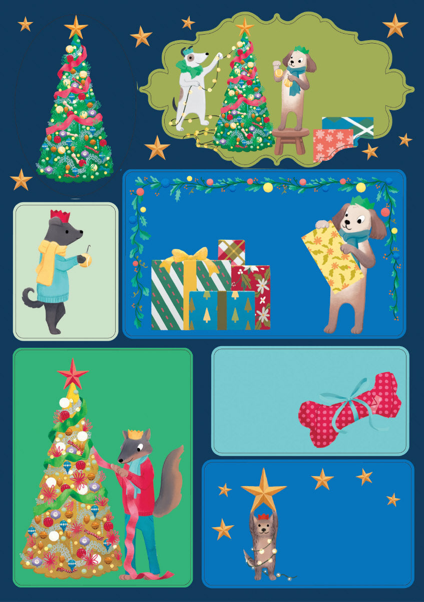 Roger la Borde Bow Wow Wow Sticker Label Sheets featuring artwork by Jennifer M Potter