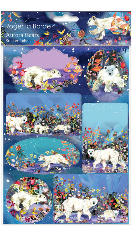 Roger la Borde Aurora Bears Sticker Label Sheets featuring artwork by Fay Ford