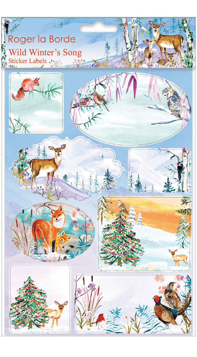 Roger la Borde Wild Winters Song Sticker Label Sheets featuring artwork by Fay Ford