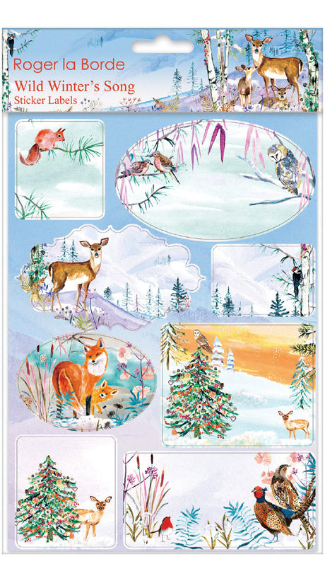 Roger la Borde Wild Winters Song Sticker Label Sheets featuring artwork by Fay Ford