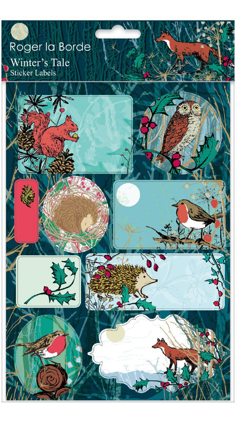 Roger la Borde Winters Tale Sticker Label Sheets featuring artwork by Roger la Borde