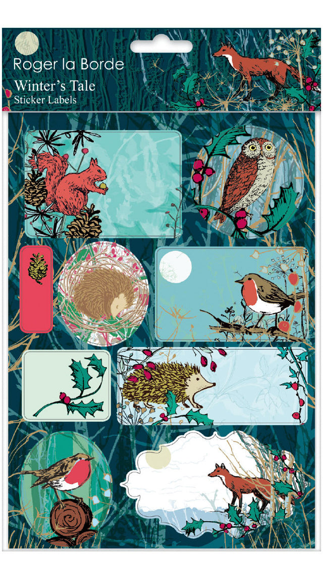 Roger la Borde Winters Tale Sticker Label Sheets featuring artwork by Roger la Borde