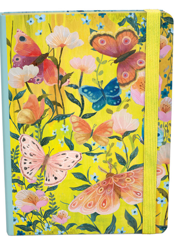 Roger la Borde Butterfly Ball A5 Hardback Journal with elastic binder featuring artwork by Kendra Binney