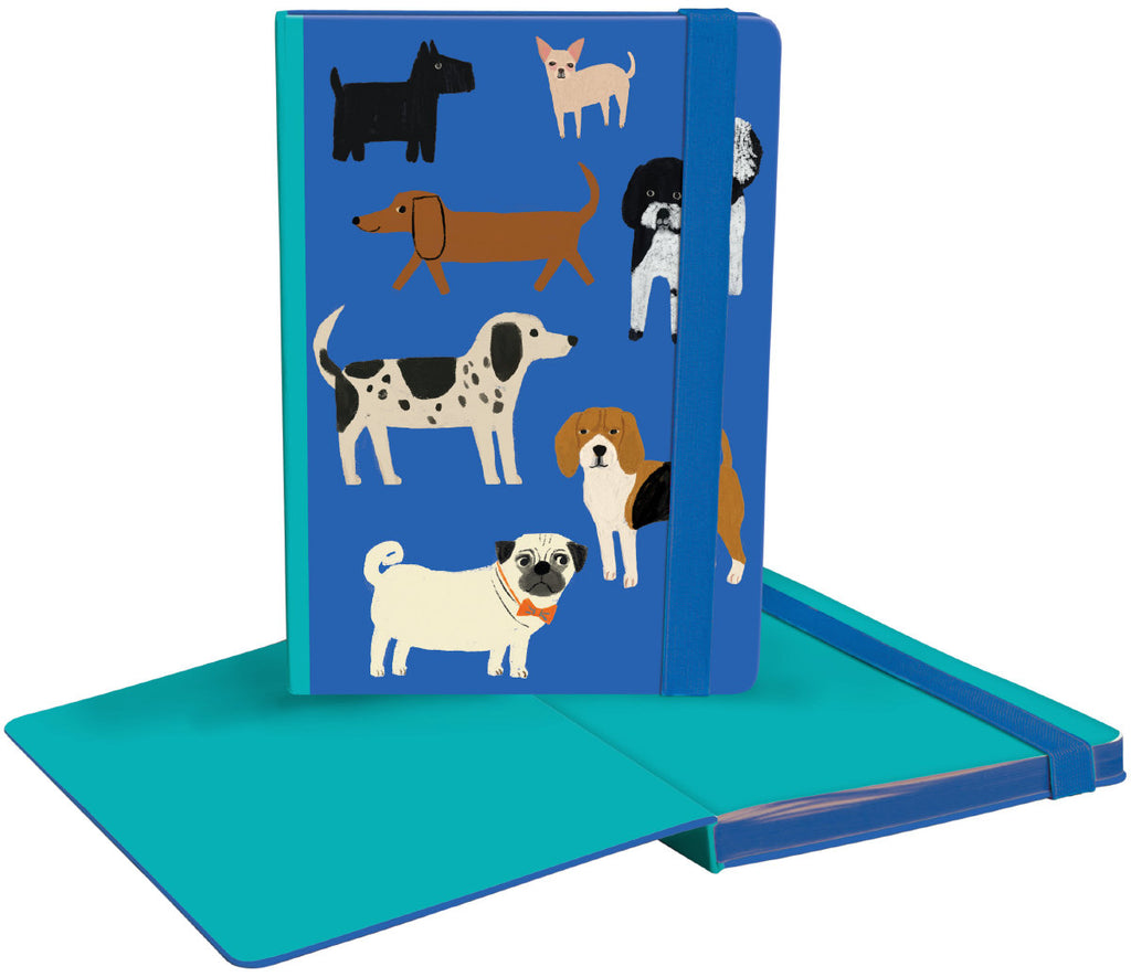 Roger la Borde Shaggy Dogs A5 Hardback Journal with elastic binder featuring artwork by Anne Bentley
