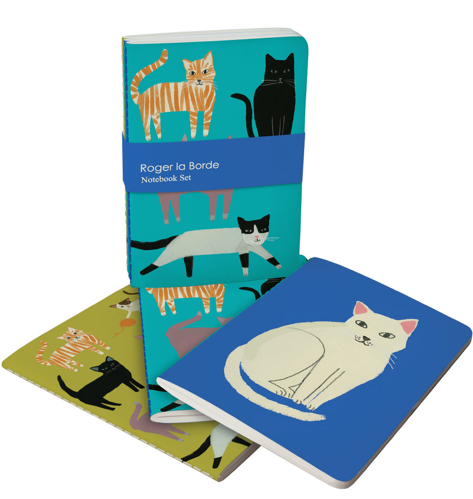Roger la Borde Pretty Paws A6 Exercise Books set featuring artwork by Anne Bentley