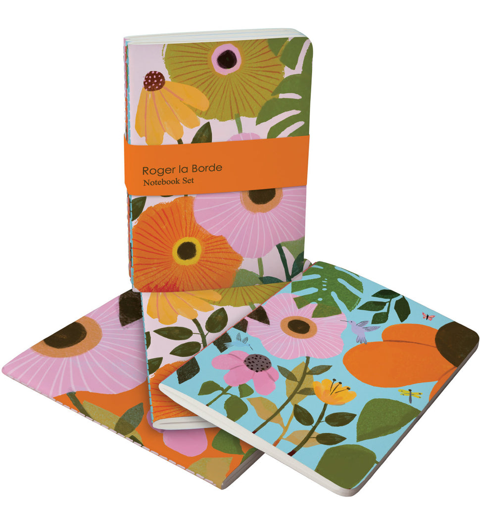 Roger la Borde Sunday Morning A6 Exercise Books set featuring artwork by Aura Lewis