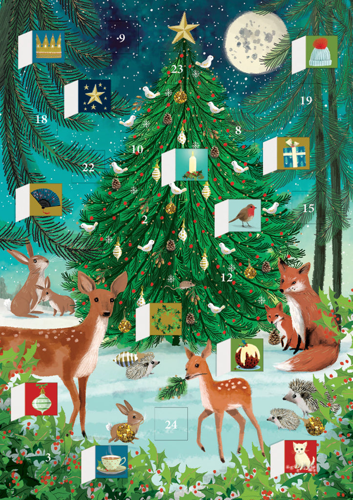 Roger la Borde Heart of the Forest Advent Calendar Greeting Card featuring artwork by Jane Newland