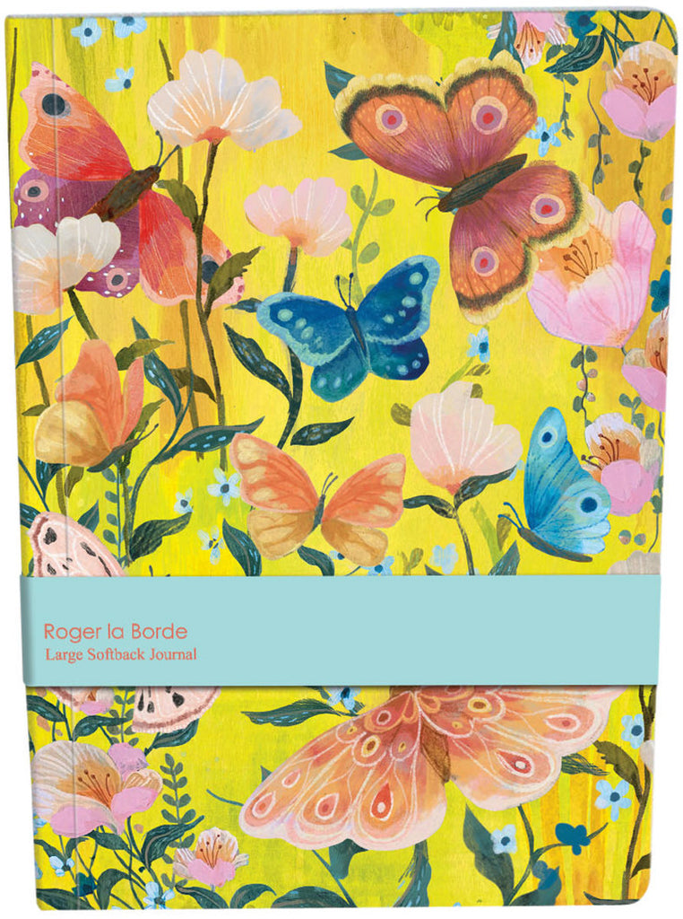 Roger la Borde Butterfly Ball Large Softback Journal featuring artwork by Kendra Binney