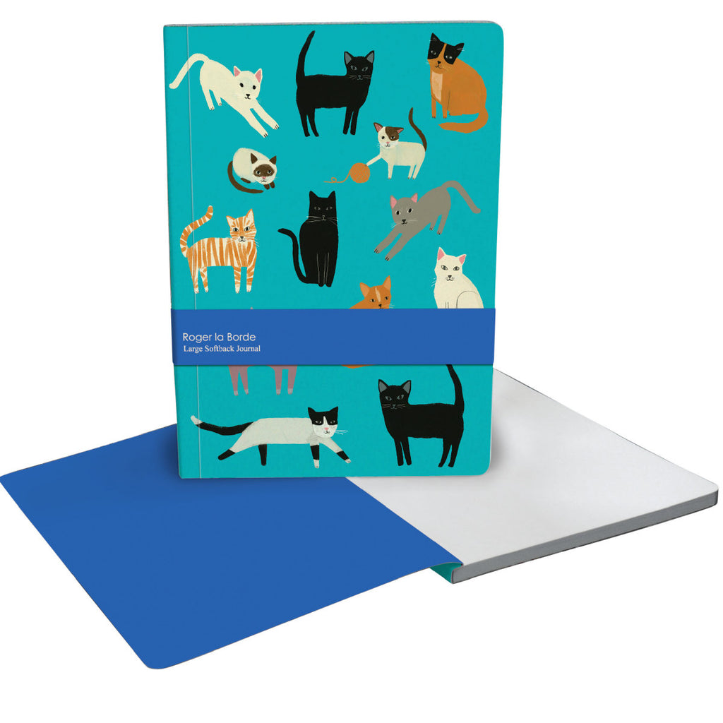 Roger la Borde Pretty Paws Large Softback Journal featuring artwork by Anne Bentley