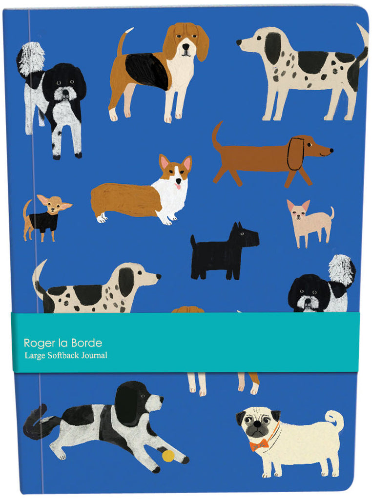 Roger la Borde Shaggy Dogs Large Softback Journal featuring artwork by Anne Bentley