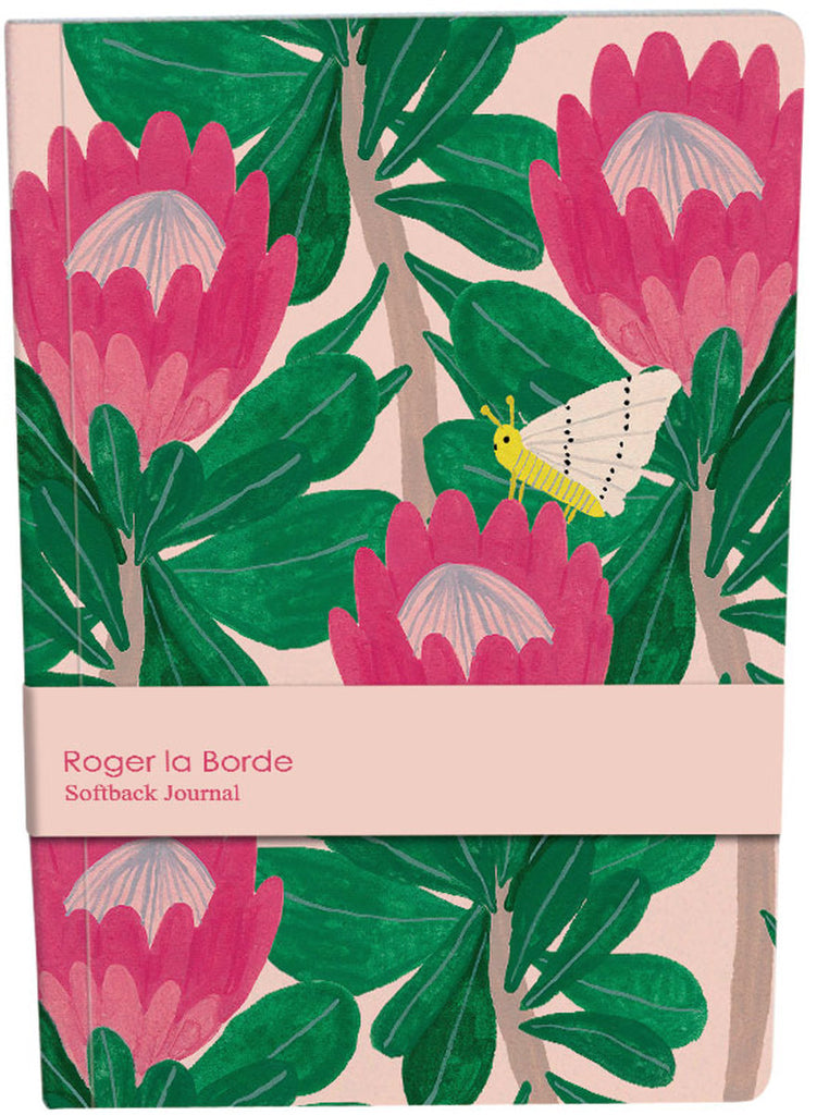Roger la Borde King Protea A5 Softback Journal featuring artwork by Kate Pugsley