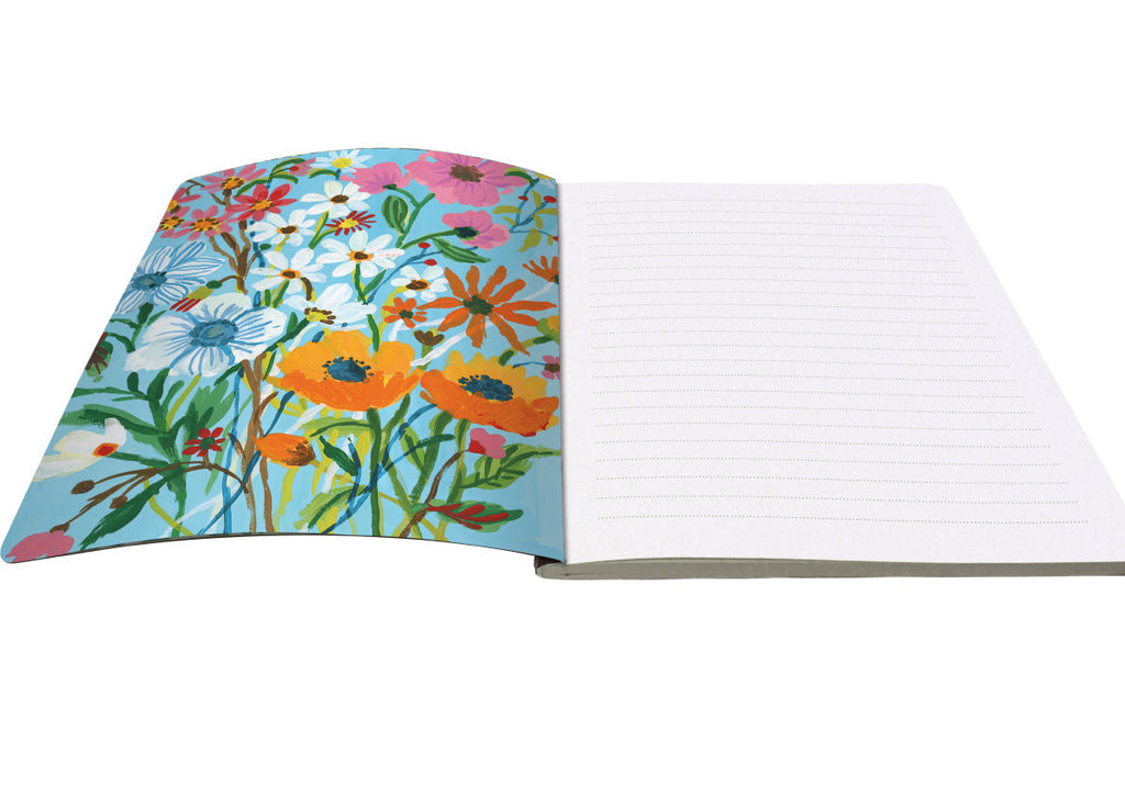 Roger la Borde Flower Field A5 Softback Journal featuring artwork by Carolyn Gavin