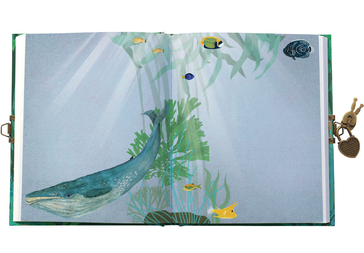 Roger la Borde Whale Song Lockable Notebook featuring artwork by Katherine Quinn