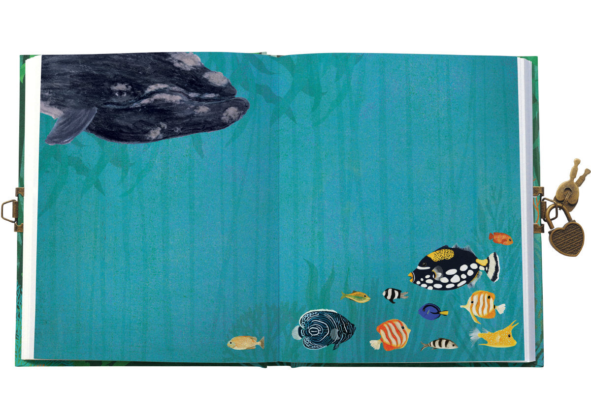 Roger la Borde Whale Song Lockable Notebook featuring artwork by Katherine Quinn