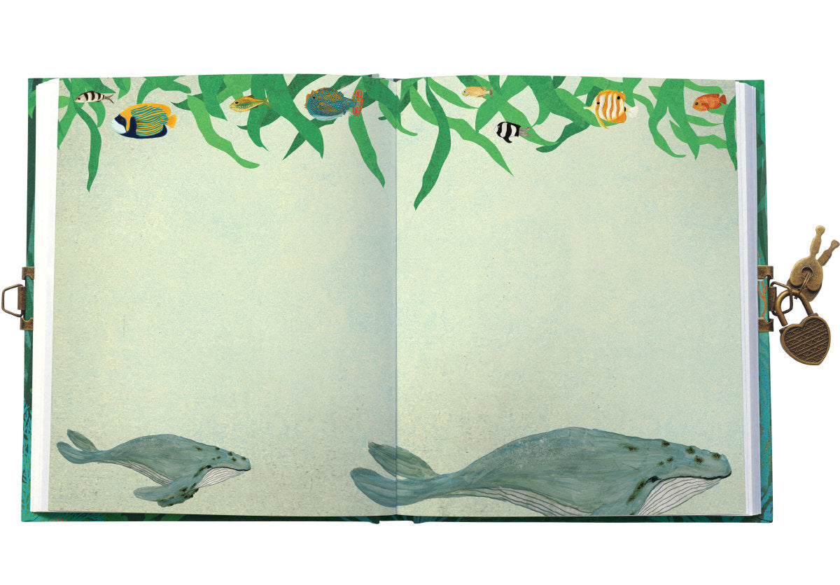 Roger la Borde Whale Song Lockable Notebook featuring artwork by Katherine Quinn