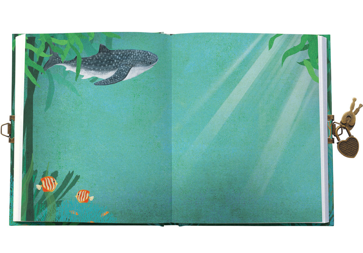 Roger la Borde Whale Song Lockable Notebook featuring artwork by Katherine Quinn