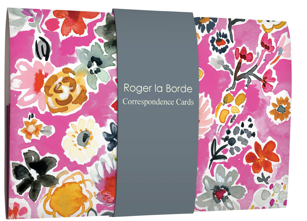 Roger la Borde Wild Batik Correspondence Cards Wallet featuring artwork by Jennifer Orkin Lewis