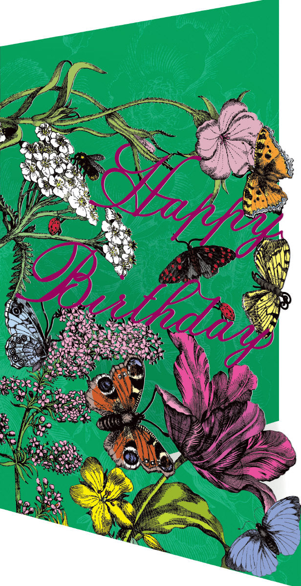 Roger la Borde Peacocks and Admirals Lasercut Card featuring artwork by Roger la Borde