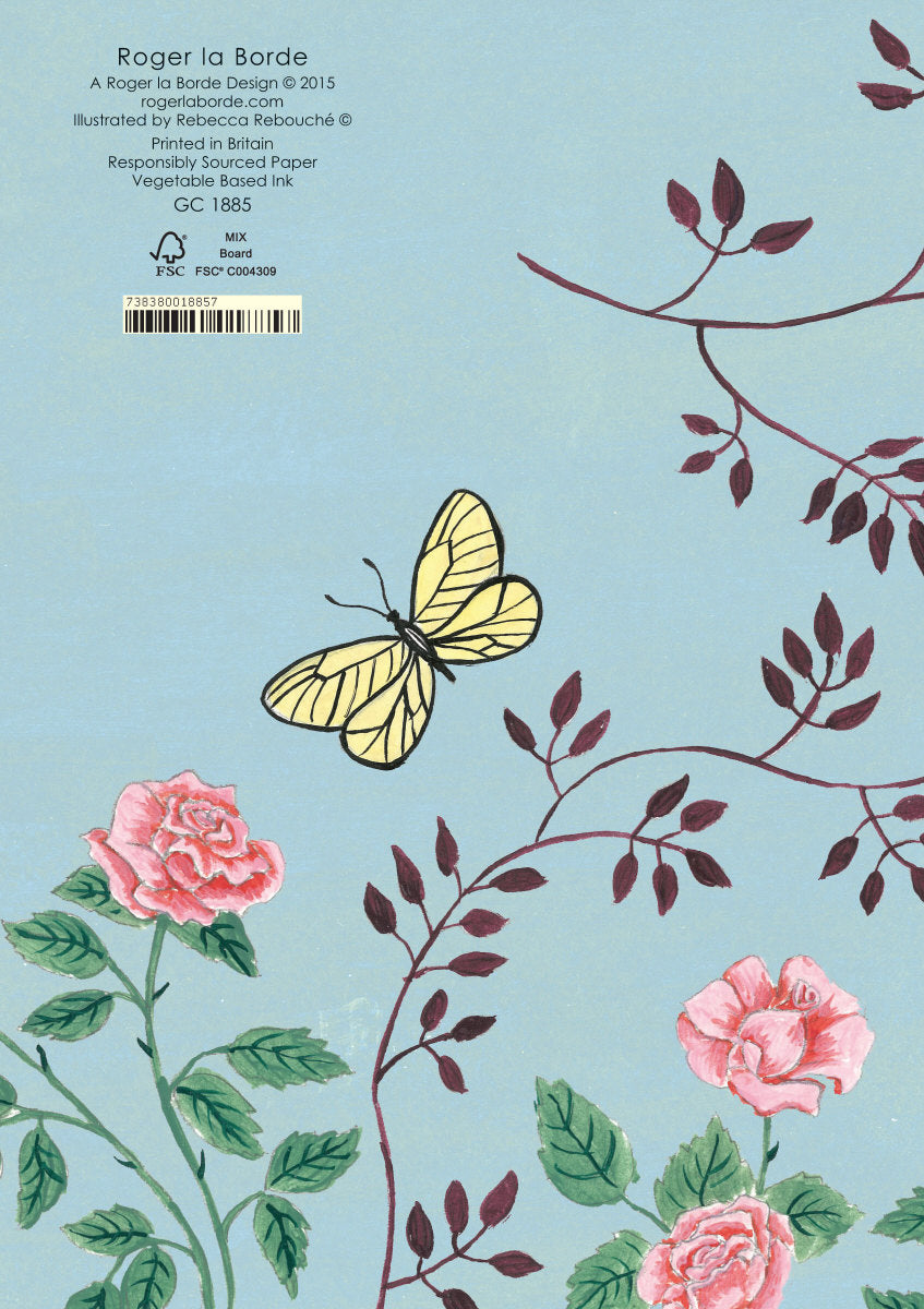 Roger la Borde Fox and Hare Greeting Card featuring artwork by Rebecca Rebouche