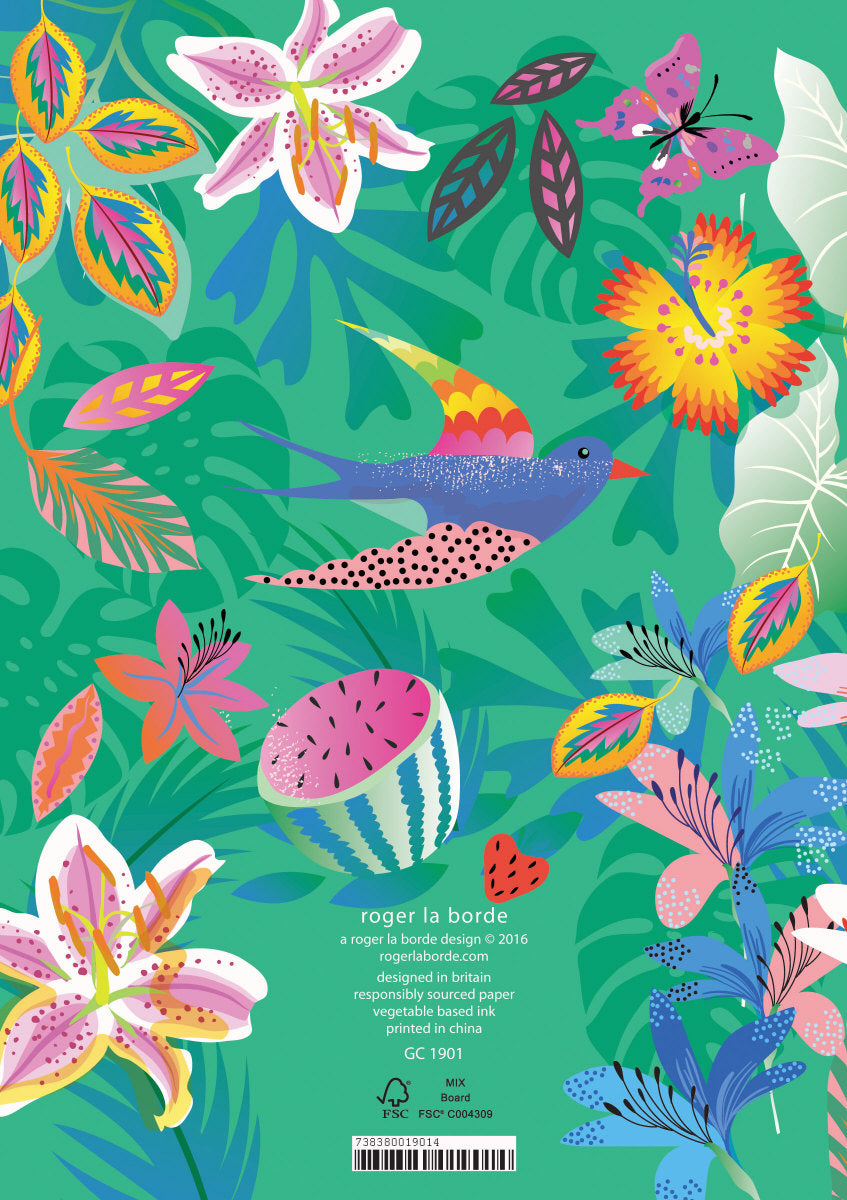 Roger la Borde Tropical Greeting Card featuring artwork by Roger la Borde