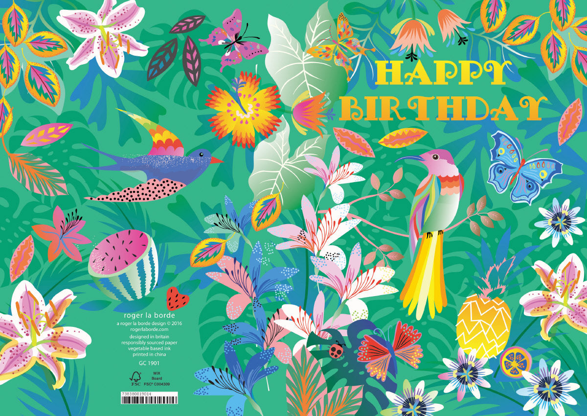 Roger la Borde Tropical Greeting Card featuring artwork by Roger la Borde