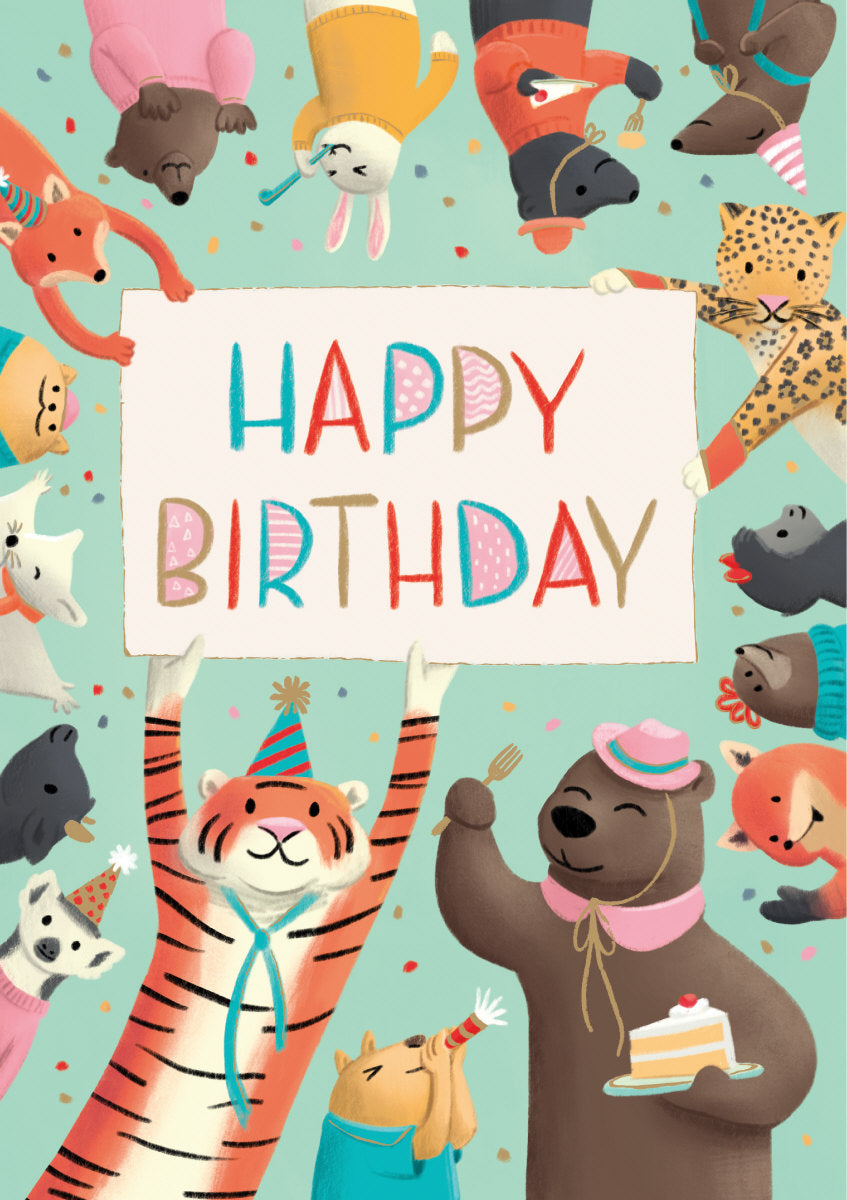 Roger la Borde Menagerie Greeting Card featuring artwork by Jennifer M Potter