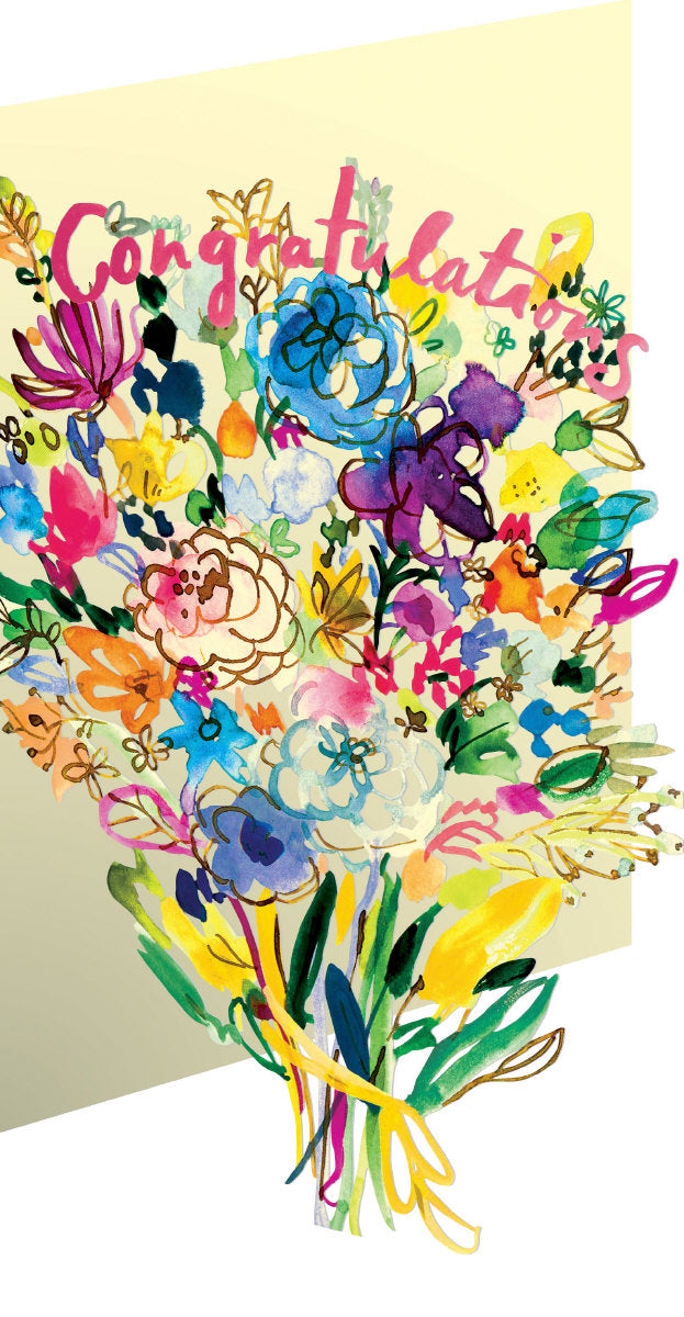 Roger la Borde Wild Batik Lasercut Card featuring artwork by Jennifer Orkin Lewis